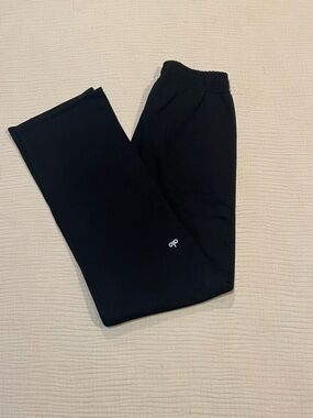 Alo Courtside Tearaway Pants Size Large Snap Side Athletic Black